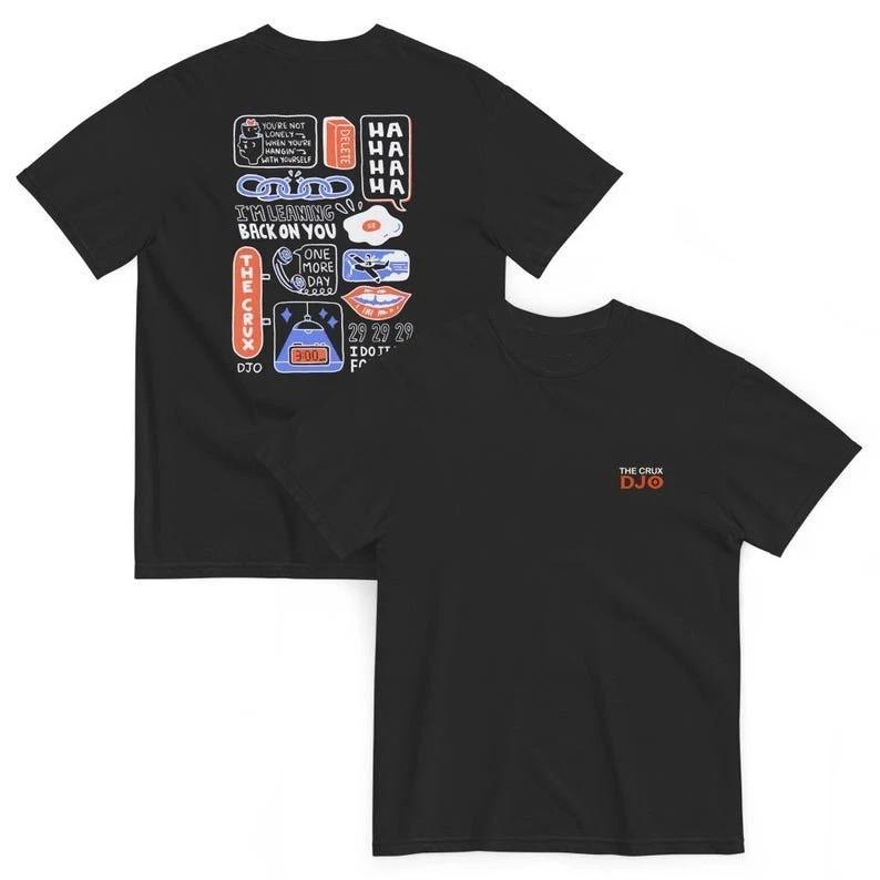 Djo - The Crux Sketch Design Tee , DJO Tour Graphic T-Shirt XXXL