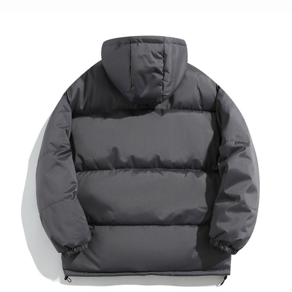 Men's Oversized Casual Down Jacket With Long Sleeves And Hood