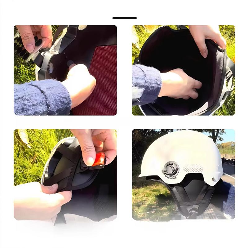 2026 Electric Vehicle Helmet Winter Lining Thickened Head Cover Windproof And Warm Fleece-lined Helmet Pad