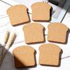 6 Pack Cork Trivet, Bread-shaped Insulation Pads Coasters Set Heat Resistant Hot Mat for Kitchen, Table, Countertops