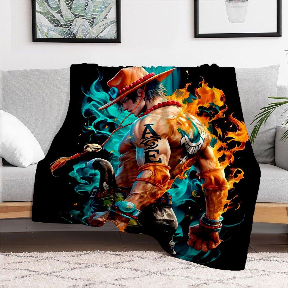 "Flame Warrior's Hat with Red Beads - Anime Cosplay Costume Accessory"Blanket Flannel Throw Blanket for Sofa, Bed, Travel, Camping, Office,