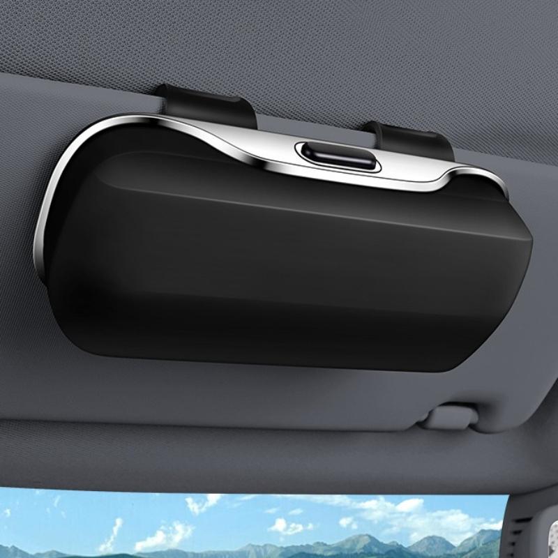 Car Visor Glasses Case Premium ABS Flocking Inner Auto Sunglasses Organizer Storage Case Anti-Scratch Eyeglasses Protection Box