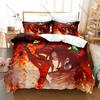 Anime Shaman King Bedding Set, Duvet Cover & 2 Pillowcases, Fantasy Shaman Role Pattern Breathable Fabric All Season Use