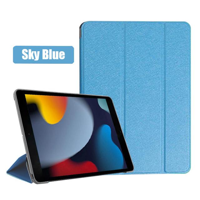 Funda Ipad 10"2 2021 Hülle PU-Leder dreifach faltbare E-Book-Hülle für IPad 9 10.2 Hülle Tablets Hülle IPad 9. Generation Standhülle