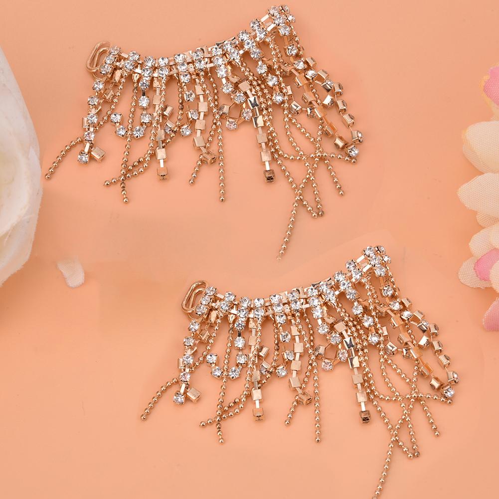 2szt Rhinestone Tassel Chain DIY Wysokie obcasy Klamry Decor DIY Akcesoria do szycia odzieży