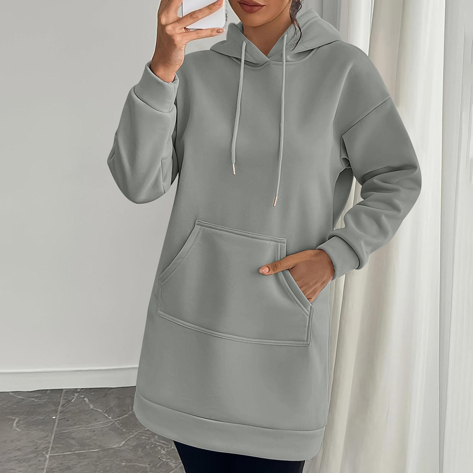 

Женский модный однотонный топ с длинными рукавами L