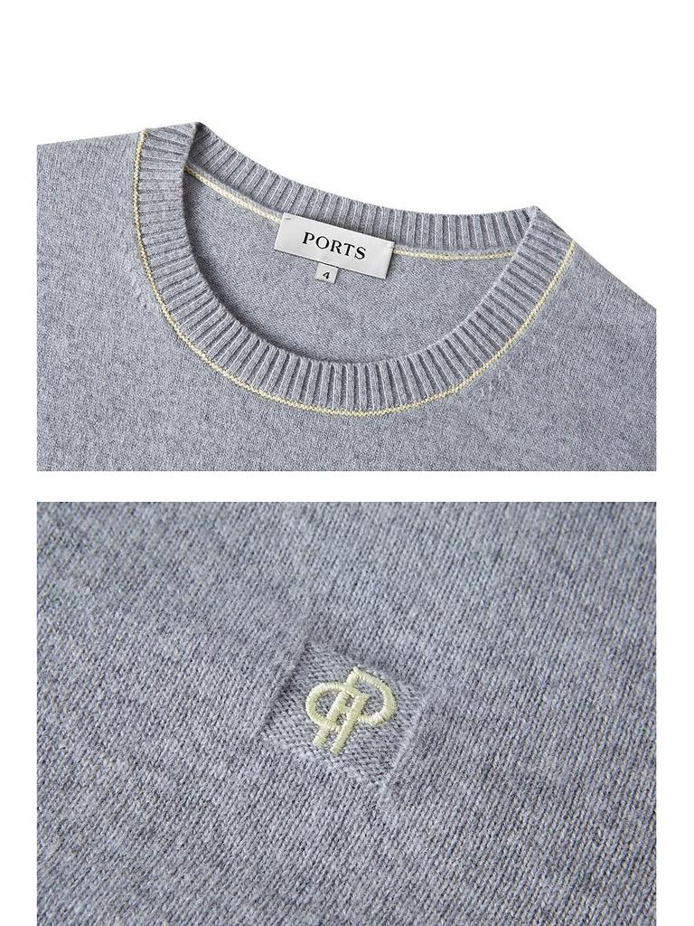 PORTS Women's Wool Cashmere Long Sleeve Round Neck Pullover