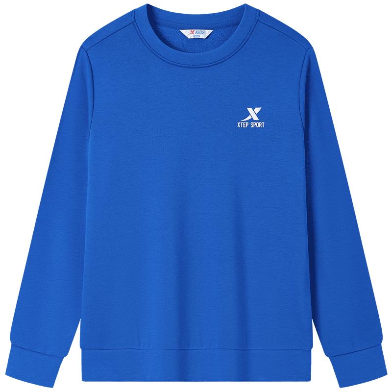 XTEP Kids  Fleece-Lined Round Neck Sweatshirt 170