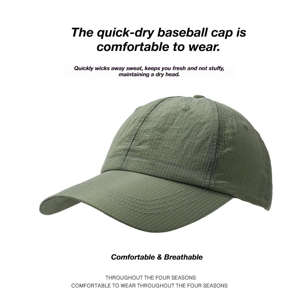 Lightweight Quick Dry Running Hat Upf50+ Sun Protection Baseball Cap Men Outdoor Hiking Golf Adjustable Solid Basic Camper Hat