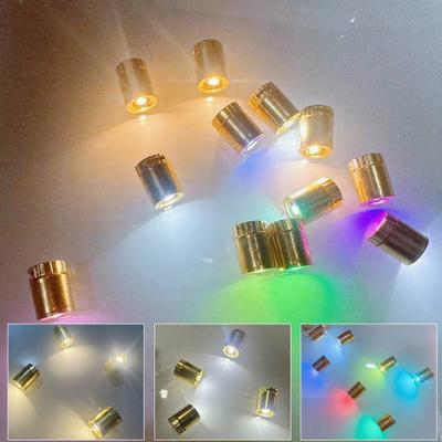 20 Stück Elektronische Lichtbatteriebetriebene Mini-LED-Lichter mit goldenem Gehäuse DIY-Bastelarbeiten