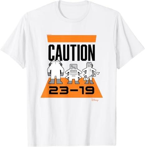 Monsters Inc Caution 2319 White TShirt S