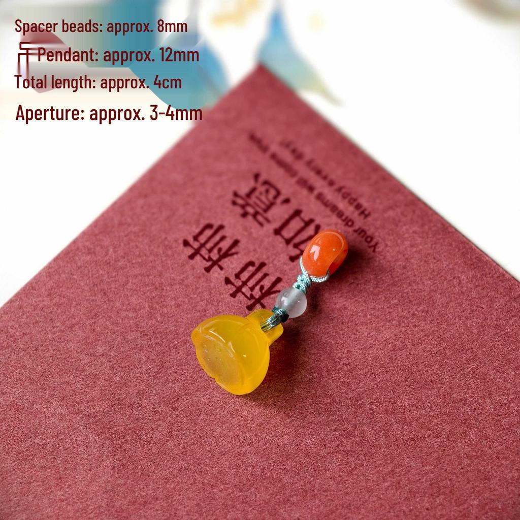 Southern Red Agate & Hetian Jade Beaded Bracelet with Pendant