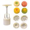 Blomstermønster Månekakeformer MidHøstfestival Mooncake Maker Cookiestempler Håndtrykk Månekakebakeverktøy