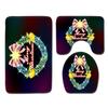 Christmas Bathroom Floor Mat Toilet Three-Piece Set
