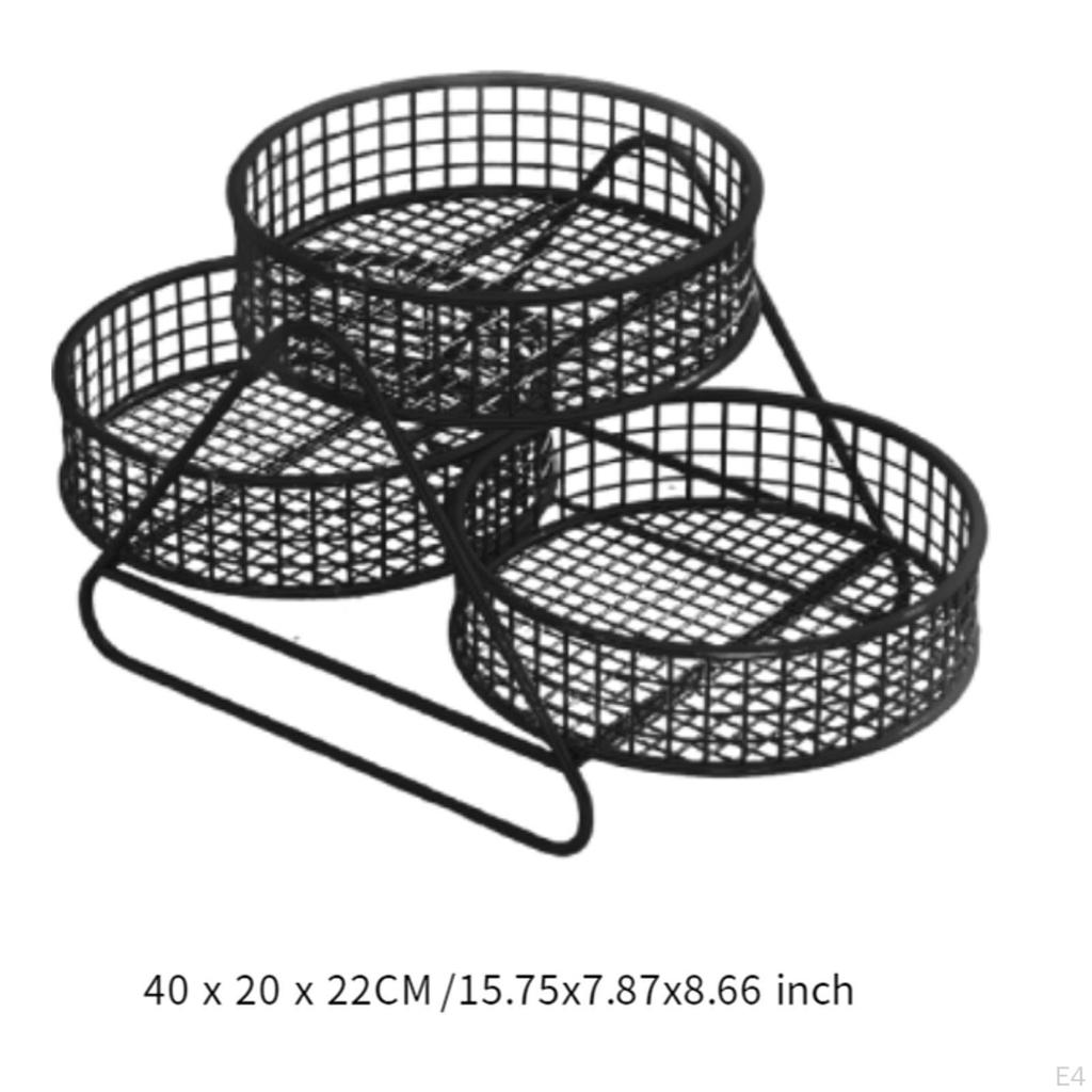 Arbeitsplatten-Obstkorb, Dekorativer Aufbewahrungskorb zur Organisation von Obst, Servierschale