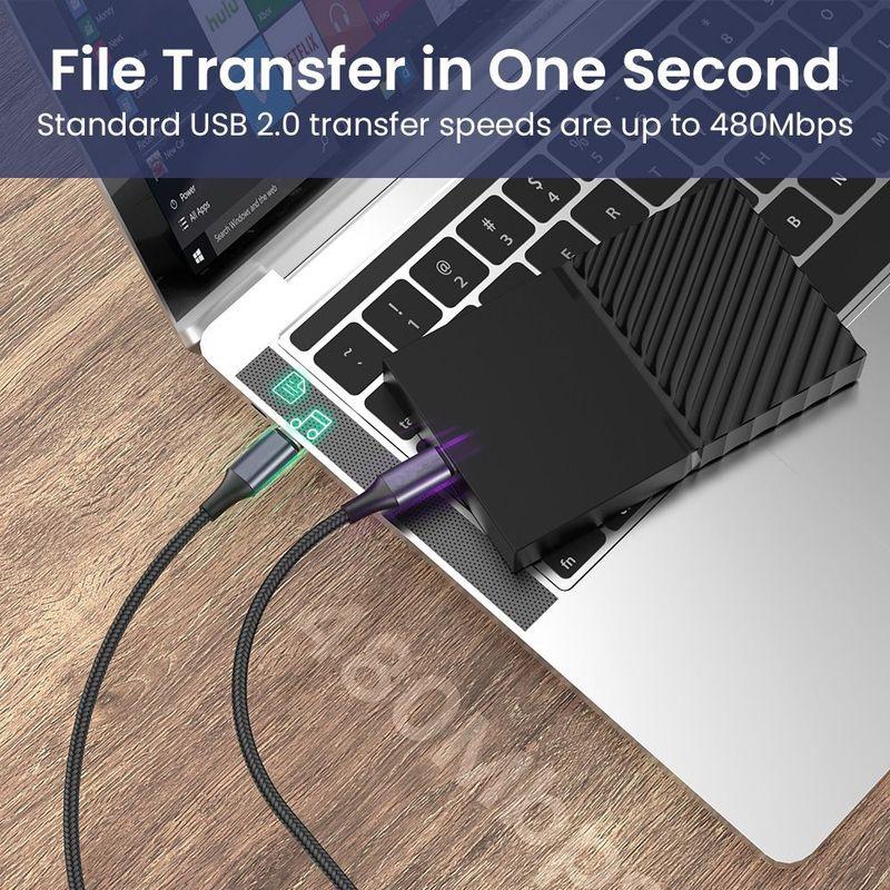 Mobile Phone USB C To USB Type C Cable PD 100W Fast Charging Line Quick Charge 4.0 Right Angle Wire 90 Degree Data 0.5m/1m/2m