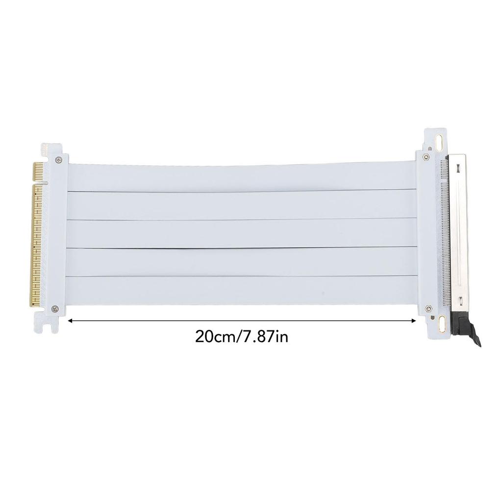 PCIE 4.0 X16 Riser Cable, 128Gbps PCB Flexible GPU Extension Cable, PCIE Riser Compatible with 4.0, 3.0, 2.0, and 1.0 Interfaces (20cm)