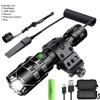 USB Rechargeable Waterproof Torch High Lum Professional LED Flashlight for Hunting Tactical Night Scout Lights Set L2 Fish Light