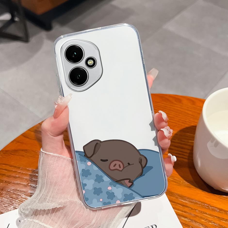 For Honor 400 Pro Lite 5G Case Pretty Flowers Transparent TPU Bumper Protective Cover For Honor400Pro Fundas Honor400Lite Coque