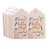 100 Pcs/Set Kraft Paper Gift Tags Merry Xmas Hanging Label Cute Print White Tags