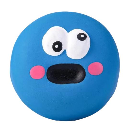 Cartoon Latex Dog Ball Funny Big Eye Ball Dog Chew Toy Squeaky Interactive Teeth Cleaning Toy for Puppy Teething Dogs Fetch Boredom Relief