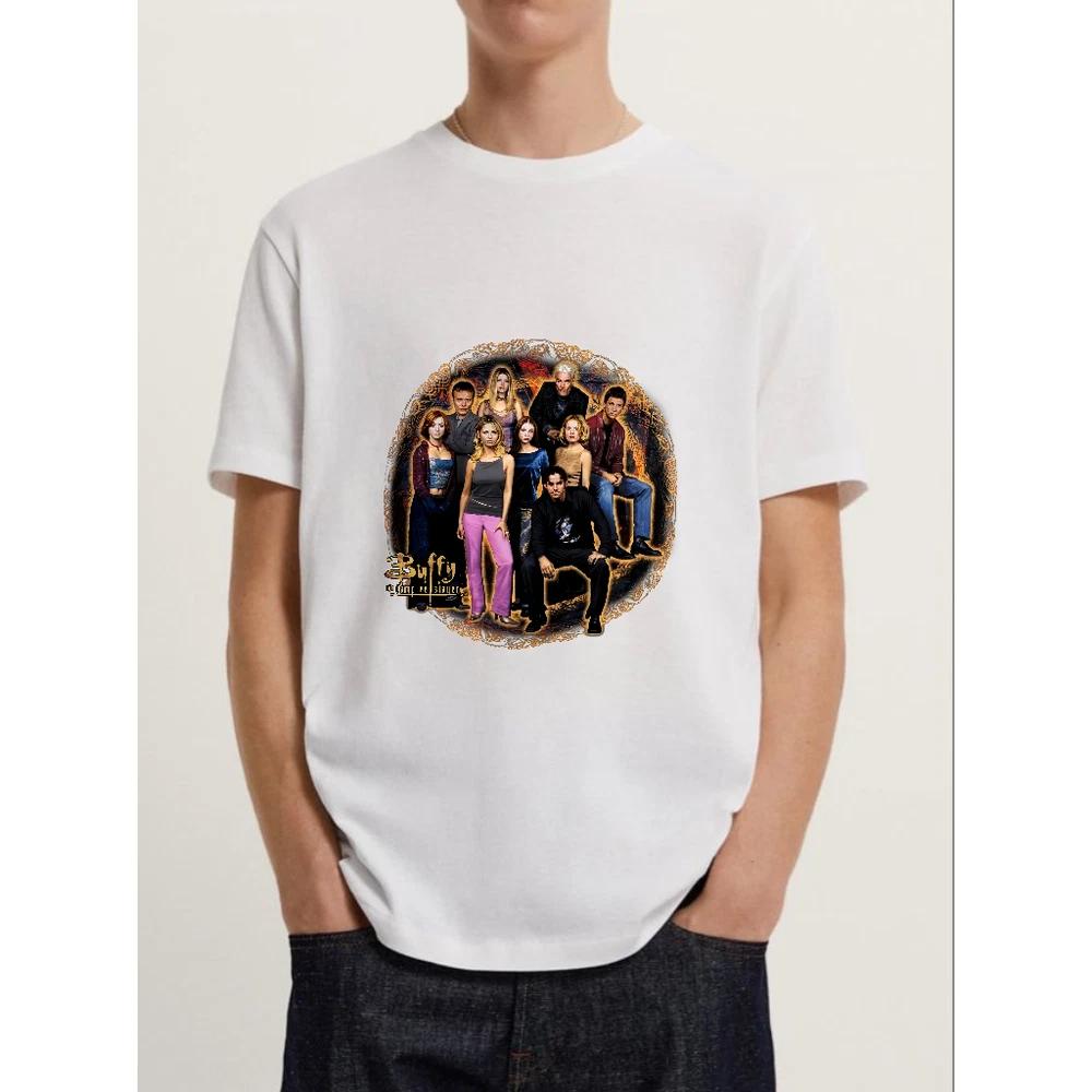 Vintage 90s buffy the vampire slayer black cotton unisex shirt s5xl wa2372 S