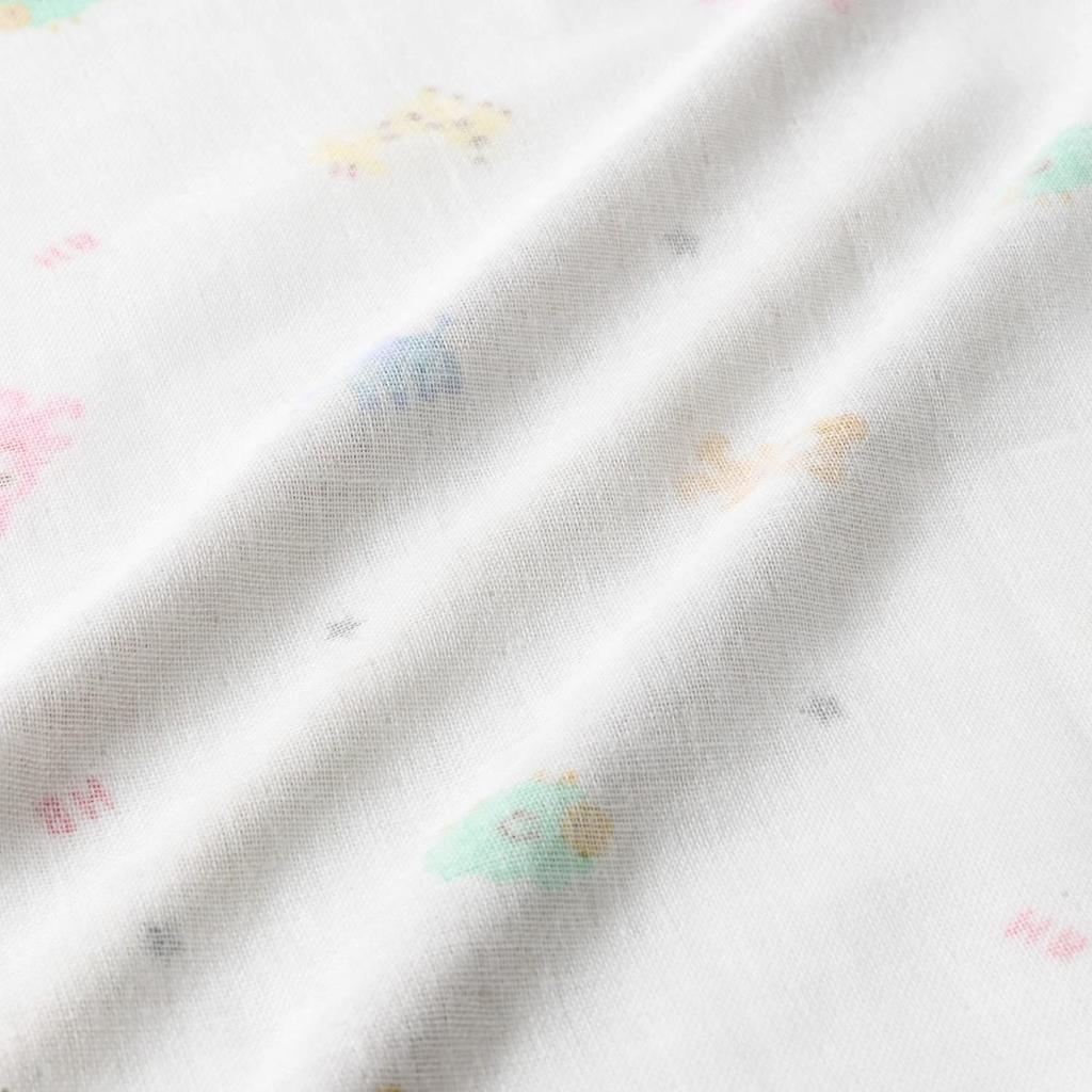 MIKI HOUSE HOT BISCUITS Gauze Handkerchief Boys and One Size Fits Set, Girls, Newborn, White, All, 76-8037-490