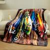 Fishing Lures Print Blanket bedroom Blanket for Livingroom Couch lunch break Soft throw for Friend's festival Gift