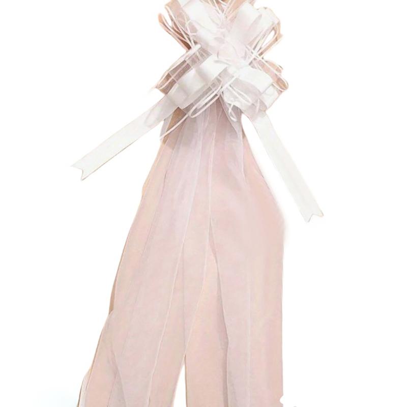 Aranjamente Florale Bănci Biserică cu Cozi Lungi de Tul Decor Alee Scaune Decor Mașină Nuntă Pentru Decor Alee Biserică Ceremonie