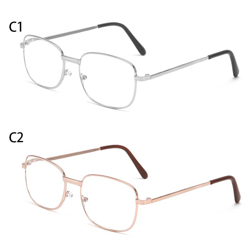 Metal Frame Square Reading Glasses Women Men Minimalist Luxury Eyeglasses Daily At Home Reading Lady Man Presbyopic Glasses