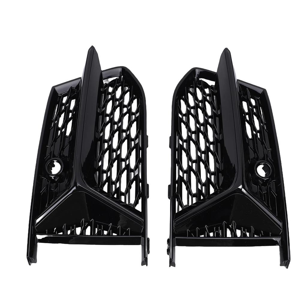 Pair of Front Bumper Fog Light Grille Cover 4K0807151A Fog Lamp Bezel Grill Replacement For S-Line S6 C8 2018-2025 Black