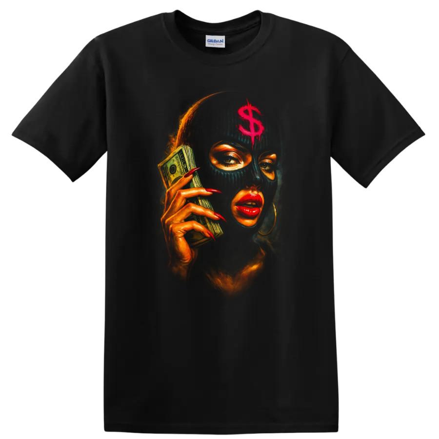 Cash Money Dark Urban Streetwear Graphic T Shirt Fashion Tee