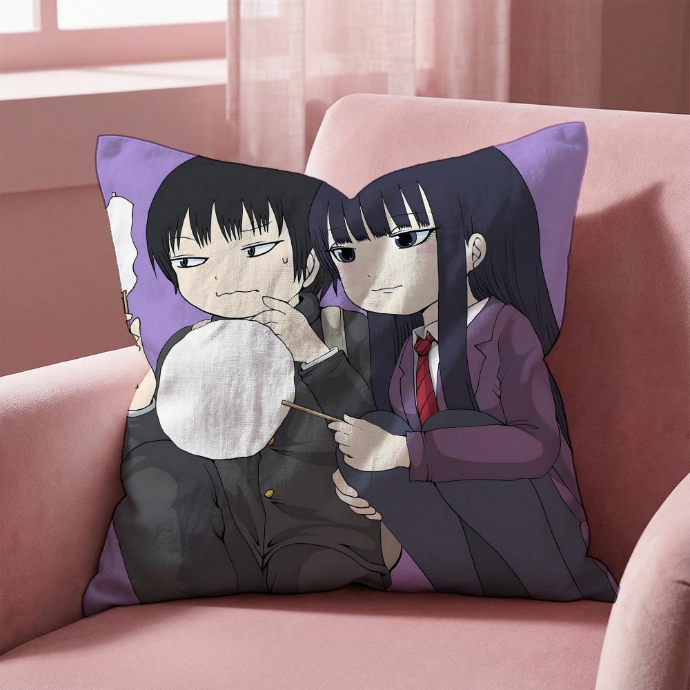Cute H-Hi S-Score Girl Cushion Cover Multi-Scene Pillow Cover for Home & Car - Reversible, Soft & Durable for Daily Use