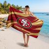 San Francisco 49ers Customized Name Text Beach Towel, Soft Absorbent Towel Beach Pool Travel Personal Gift