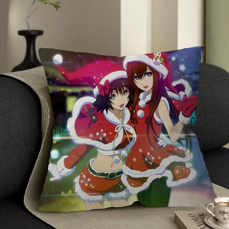 Steins Gate Kissenbezug toon Geschenk Kissenbezug Schlafzimmer Zuhause Sofa Stuhl Sitz Dekor Kissenbezug