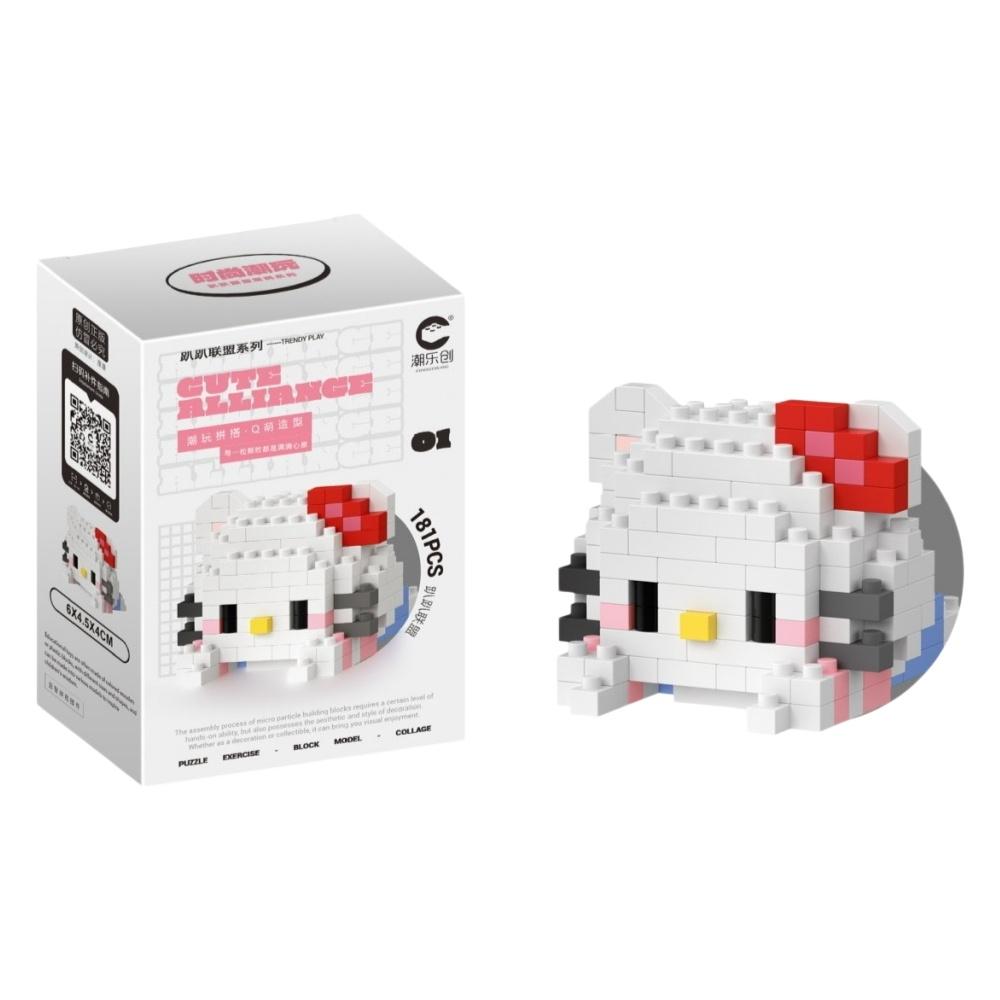 99 style Hello Kitty Building Blocks Cartoon Figures Kuromi Bricks My Melody Children's Assembly Toys Cinnamoroll Gift
