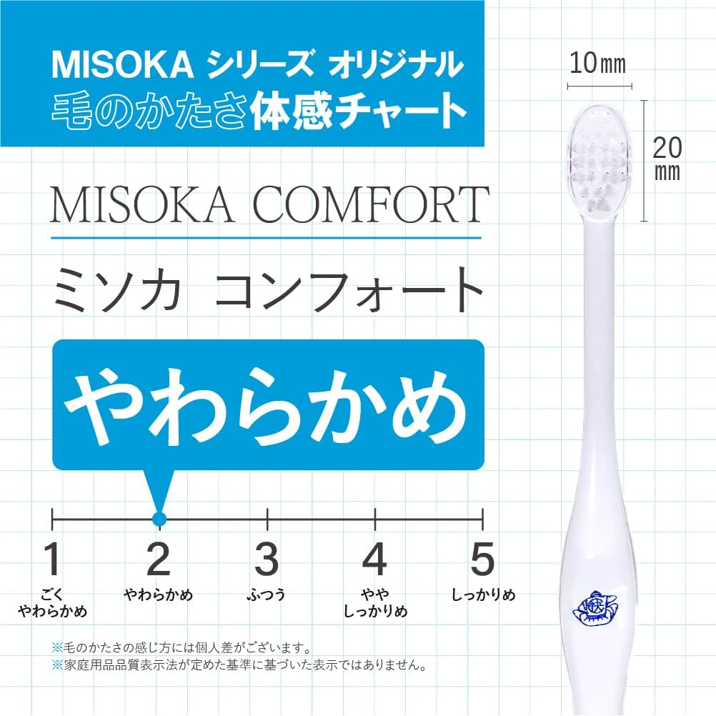 Misoka Comfort Toothbrush Soft Tip Yellow Color Made In Japan