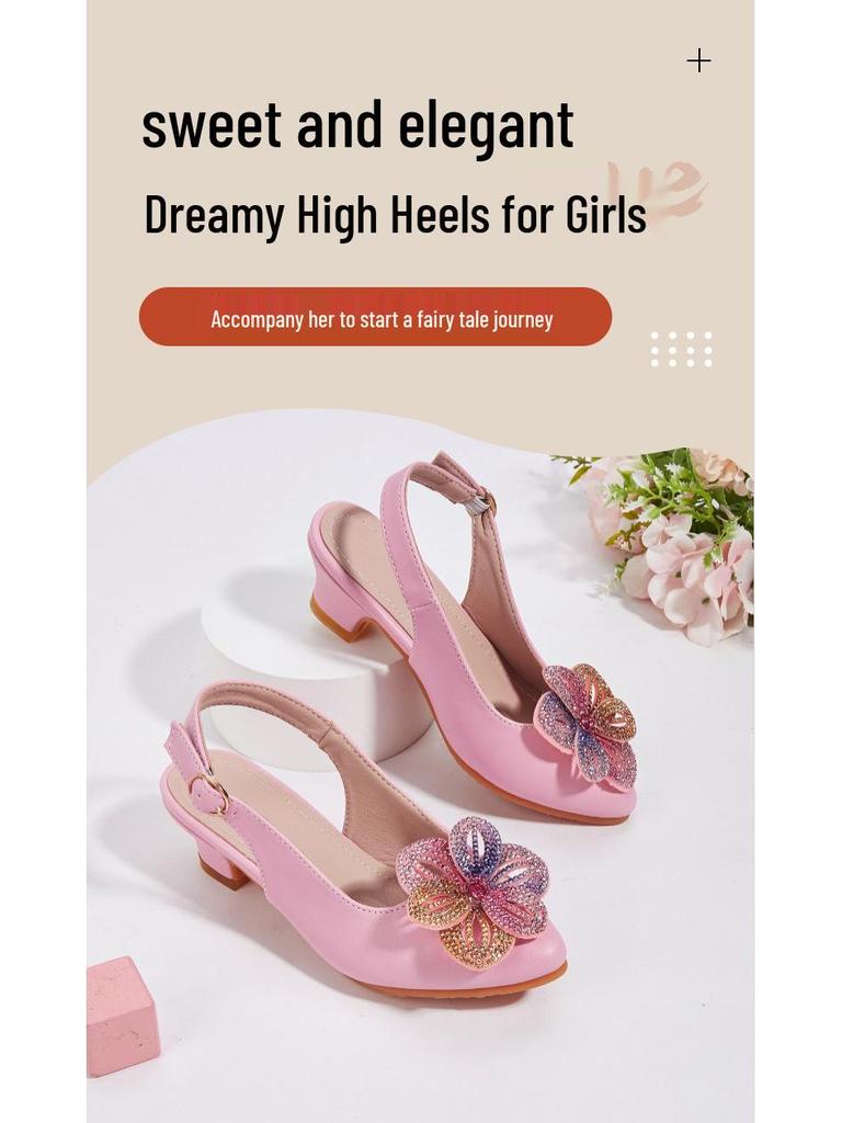 Girls' Fashion High Heels: 2025 Winter Versatile Birkenstock Sandals & Single Shoes