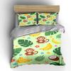 Monkeys, Bananas, Coconuts, Leaves. Bedding Sets Duvet Cover Sets Duvet Covers Pillowcases(1 * Duvet Cover 2 * Pillowcases Without Duvet Insert)
