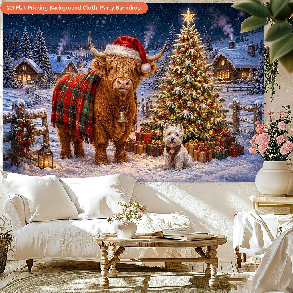 1Pcs Merry Christmas Festive Winter Scene Decoration Background Xmas Backdrop Decorations For Photo Studio Photo Booth Party