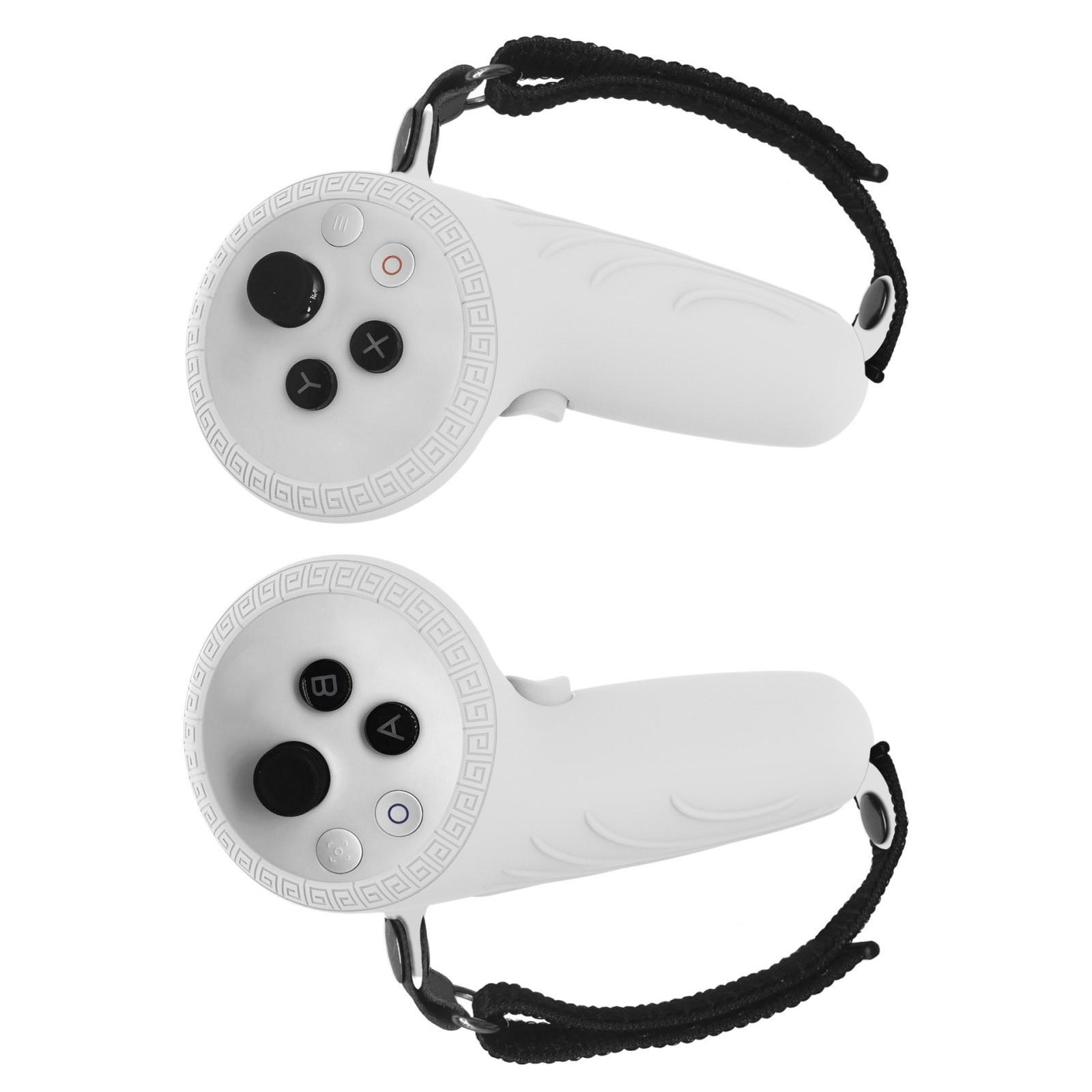 

1 пара силиконовых защитных чехлов для контроллера VR Pico 4 Ultra, улучшающих сцепление и комфорт, легко очищаемых ручек светло-серый