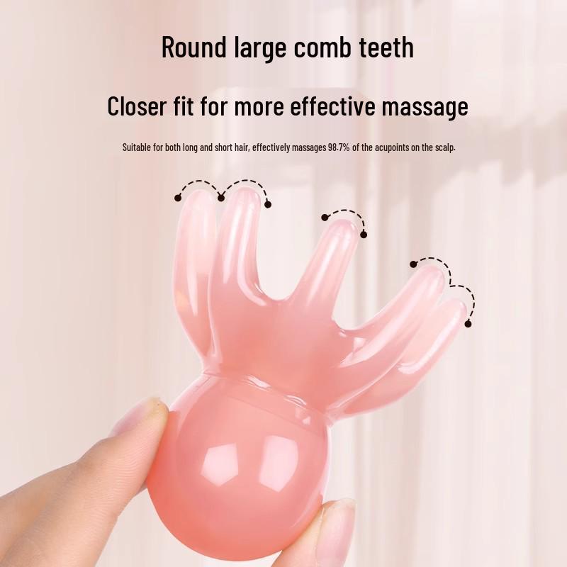 E-commerce Bestseller: Octopus Meridian Massage Comb - Resin Acupoint Scraper for Head Relaxation