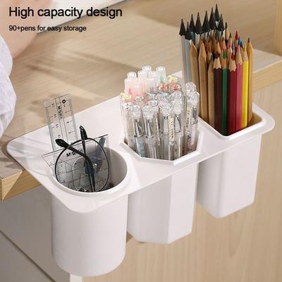 Kunststoff selbstklebend Schreibtisch Dekor Schreibtisch Büro Aufbewahrungsbox Stifteetui Bleistifthalter Desktop-Organizer