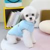 Dog Clothing Pet Clothing Winter and Autumn Cotton Coat Teddy Pet Cloth Winter Outfit New Style Warm Cotton Vest Blue Pet Parkas