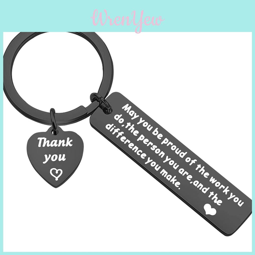 Elegant Stainless Steel Keychain Heart Pendant Personalized Gift For Friends And Colleagues