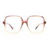 Gucci Temple Logo Square Optical Frame Women's Red