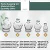 16Pcs Chinese Acupuncture Vacuum Massage Therapy Glass Fire Cupping Jars Set Kit