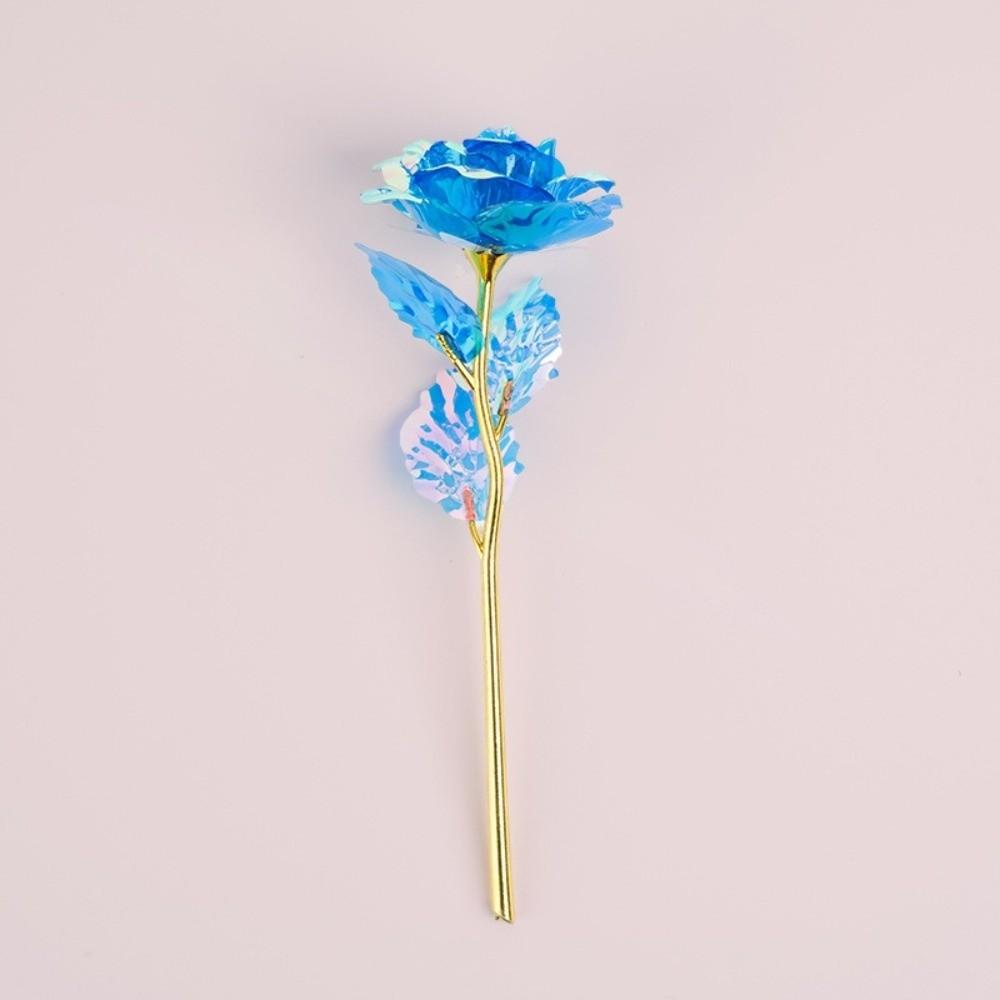 Long Stem Gold Foil Rose Flower Romantic Rose Flower Gift Box Birthday Present