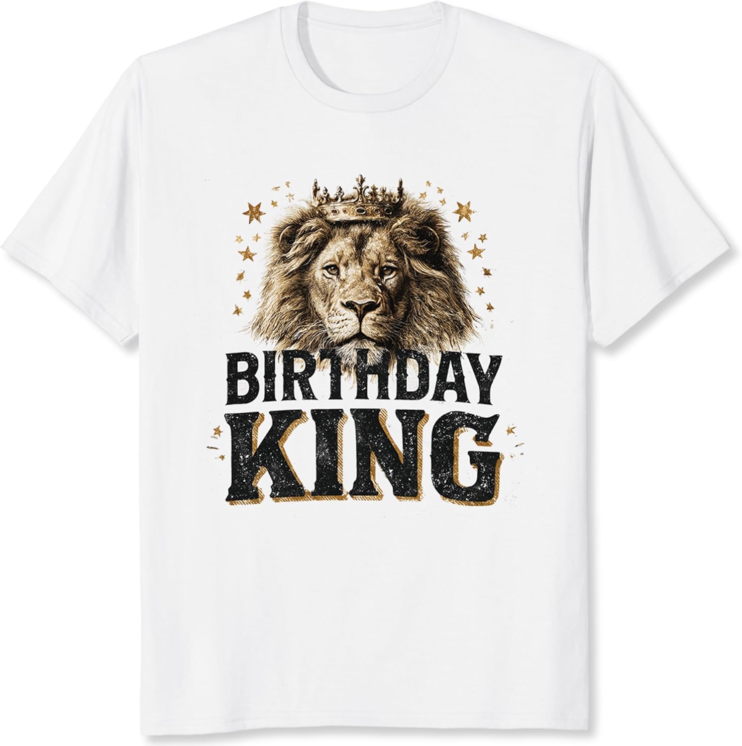 

Футболка Birthday King для мужчин Подарок на день рождения для мужчин Муж Мужчина Парень Брат Футболка с графикой льва S разноцветный