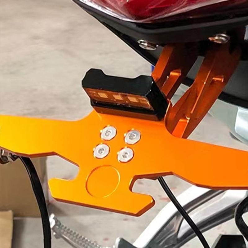 12V Motorcycle LED License Plate Light Decorative Lamp Frame Rear Tail Number Light Universal Indicators Motorbike Parts